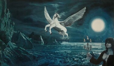 Pittura intitolato "Nocturnia somnia" da Didier Merceret, Opera d'arte originale, Olio Montato su Altro pannello rigido