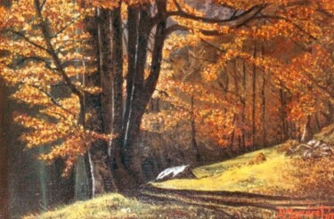 Drawing titled "automne" by Didier Merceret, Original Artwork