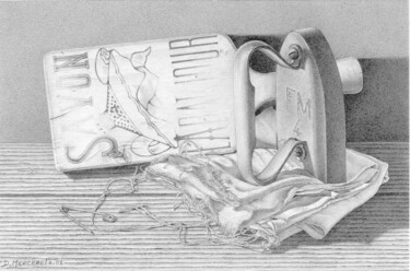 Dessin intitulée "La blanchisseuse" par Didier Merceret, Œuvre d'art originale