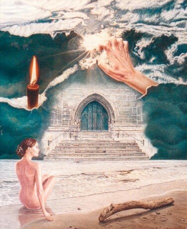 Peinture intitulée "le reve" par Didier Merceret, Œuvre d'art originale, Huile Monté sur Châssis en bois