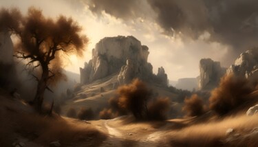 Arte digital titulada "Wind-sculpted wonde…" por Didier Pistol, Obra de arte original, Imagen generada por IA