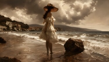 Digital Arts titled "Quand la mer nous m…" by Didier Pistol, Original Artwork, AI generated image