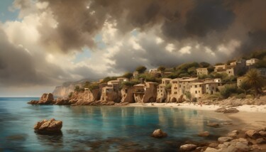 Arts numériques intitulée "A Magical Cove" par Didier Pistol, Œuvre d'art originale, Image générée par l'IA