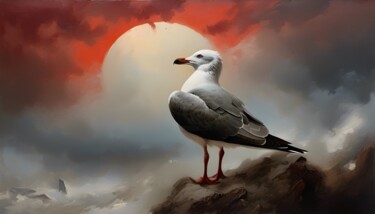 Digital Arts titled "Le Fier Oiseau" by Didier Pistol, Original Artwork, AI generated image