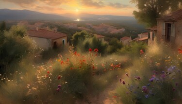 Arts numériques intitulée "The soul of Provence" par Didier Pistol, Œuvre d'art originale, Image générée par l'IA
