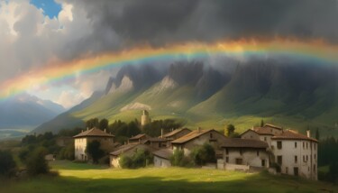 Arts numériques intitulée "Un bel arc-en-ciel…" par Didier Pistol, Œuvre d'art originale, Image générée par l'IA