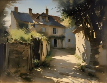 Arts numériques intitulée "Lieu-dit en Provence" par Didier Pistol, Œuvre d'art originale, Image générée par l'IA
