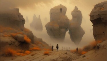 Arts numériques intitulée "Dans le brouillard" par Didier Pistol, Œuvre d'art originale, Image générée par l'IA