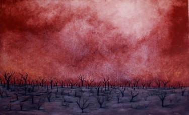 "AFTER FIRE I : Qui…" başlıklı Resim Didier Plane tarafından, Orijinal sanat, Pastel