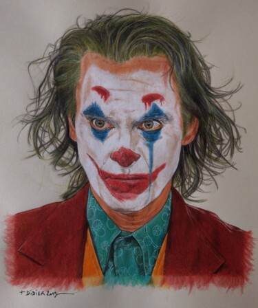 Painting titled "Joker - Joaquin Pho…" by Didier Plouviez, Original Artwork, Watercolor