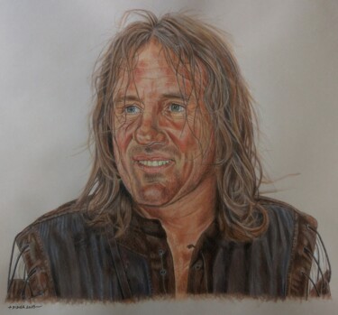 Painting titled "Gerard Depardieu -…" by Didier Plouviez, Original Artwork, Watercolor