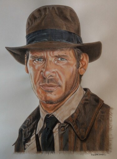 Malerei mit dem Titel "Indiana Jones and T…" von Didier Plouviez, Original-Kunstwerk, Aquarell