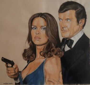 Peinture intitulée "James Bond - The Sp…" par Didier Plouviez, Œuvre d'art originale, Aquarelle