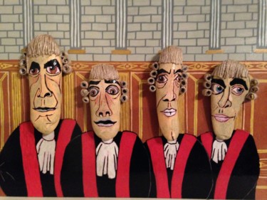 Peinture intitulée "Les juges" par Roudon, Œuvre d'art originale