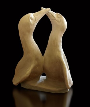 Sculpture intitulée "Fous de Bassan" par Didier Cayet, Œuvre d'art originale
