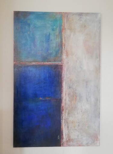 Painting titled "L'empreinte du temps" by Didier Di Martino, Original Artwork, Acrylic Mounted on Wood Stretcher frame
