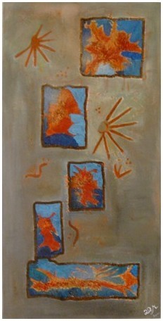 Peinture intitulée "Collection Grain de…" par Didier Di Martino, Œuvre d'art originale, Huile Monté sur Châssis en bois