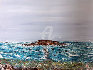 Peinture intitulée "L'île percé" par Didier Duclos, Œuvre d'art originale, Acrylique
