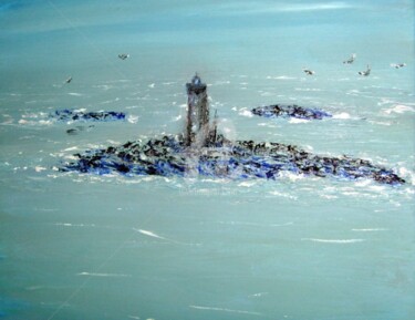 Painting titled "Le Phare" by Didier Duclos, Original Artwork, Acrylic