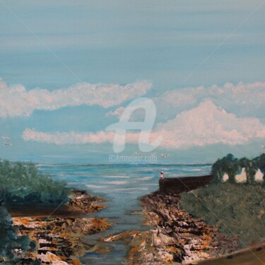 Painting titled "le-port-de-brigneau…" by Didier Duclos, Original Artwork, Acrylic