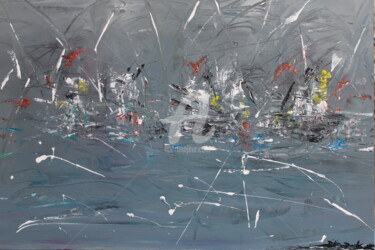 Pittura intitolato "Abstrait marine" da Didier Duclos, Opera d'arte originale, Acrilico