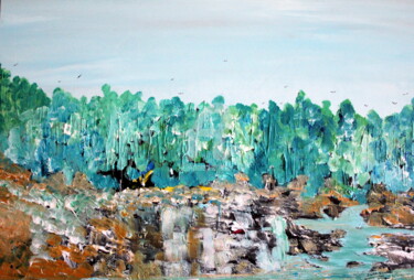 Painting titled "paysage.jpg" by Didier Duclos, Original Artwork, Acrylic