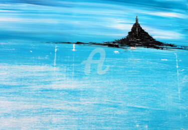 Malarstwo zatytułowany „Le Mont Saint Michel” autorstwa Didier Duclos, Oryginalna praca, Akryl