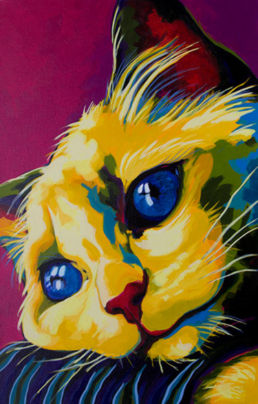 Pintura titulada "El Gato" por Didier Franco, Obra de arte original, Acrílico