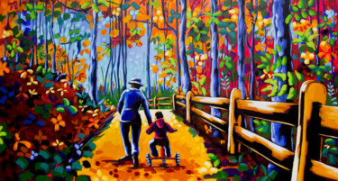 Schilderij getiteld "Paseo" door Didier Franco, Origineel Kunstwerk, Acryl