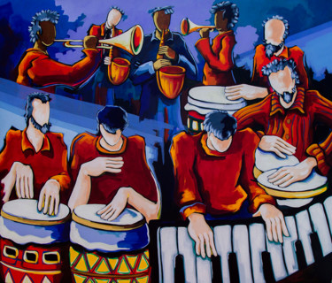 Pintura titulada "La orquesta" por Didier Franco, Obra de arte original, Acrílico
