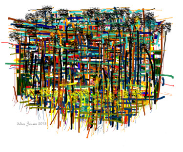 Digital Arts titled ""Pins maritimes N°3"" by Didier Jouvin, Original Artwork, Digital Painting