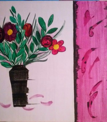 Painting titled "les-fleurs.jpg" by Didier Moons, Original Artwork
