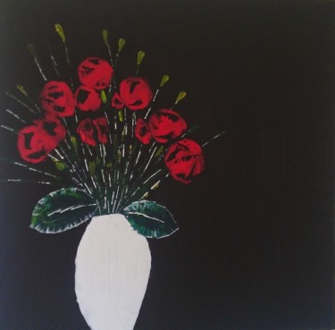 Painting titled "fleur.jpg" by Didier Moons, Original Artwork, Acrylic