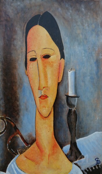 Pittura intitolato "Portrait de Anna Zb…" da Didier Suard, Opera d'arte originale, Olio