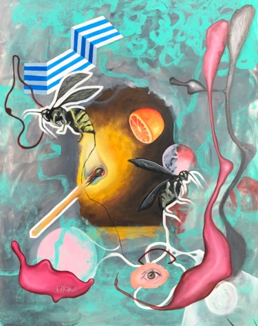 Картина под названием "Другая сторона" - Диана Рыжкова, Подлинное произведение искусства, Масло