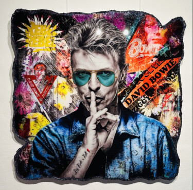 Ζωγραφική με τίτλο "David Bowie" από Diederik Van Apple, Αυθεντικά έργα τέχνης, Ακρυλικό