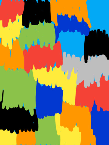Arte digital titulada "Cascade of colors." por Diego Calvo García, Obra de arte original, Trabajo Digital 2D