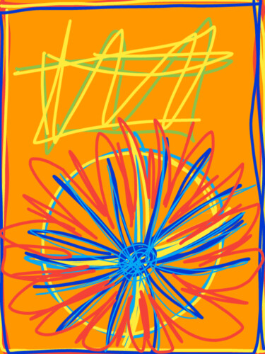 Digitale Kunst mit dem Titel "Chrysanthemum at su…" von Diego Calvo García, Original-Kunstwerk, 2D digitale Arbeit