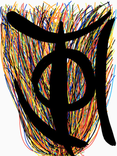 Arte digitale intitolato "Tribal." da Diego Calvo García, Opera d'arte originale, Lavoro digitale 2D