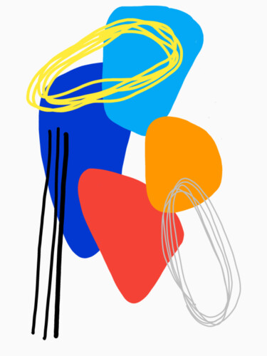 Digital Arts με τίτλο "Colored minimal 2." από Diego Calvo García, Αυθεντικά έργα τέχνης, 2D ψηφιακή εργασία
