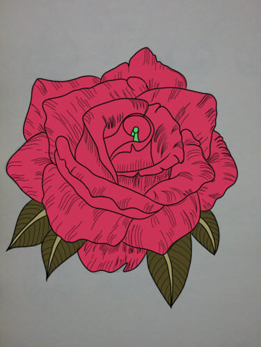 Arts numériques intitulée "Rose." par Diego Calvo García, Œuvre d'art originale, Travail numérique 2D