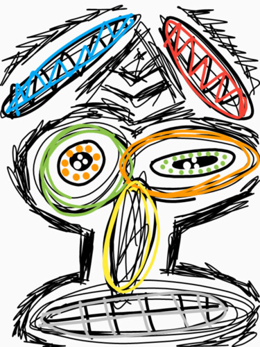 Arts numériques intitulée "Macaque." par Diego Calvo García, Œuvre d'art originale, Travail numérique 2D