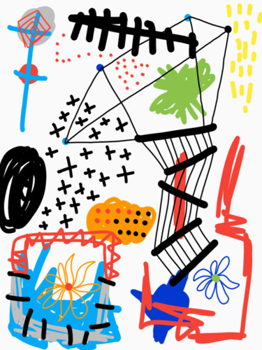 Цифровое искусство под названием "Bees, dragonflies a…" - Diego Calvo García, Подлинное произведение искусства, 2D Цифровая…