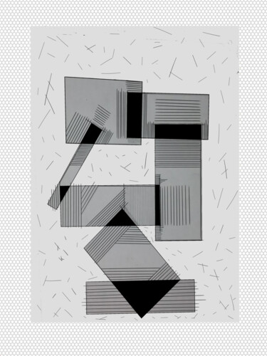 Arte digital titulada "Black and white rec…" por Diego Calvo García, Obra de arte original, Trabajo Digital 2D