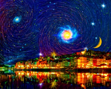 Photographie intitulée "Starry Port" par Diego Stamato, Œuvre d'art originale, Photographie numérique