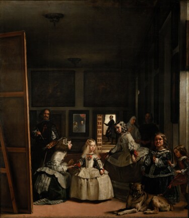 제목이 "Les Ménines"인 미술작품 Diego Velázquez로, 원작, 기름