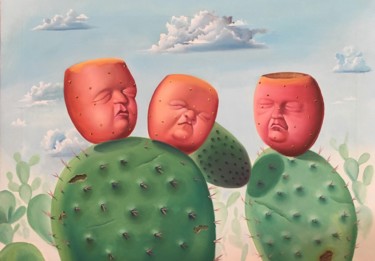 Pittura intitolato "mexican newborn" da Diego Alberto Arellano Fajardo, Opera d'arte originale, Olio Montato su Telaio per b…