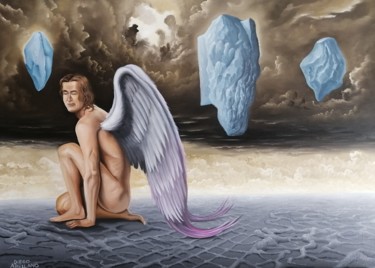 Peinture intitulée "oblivion" par Diego Alberto Arellano Fajardo, Œuvre d'art originale, Huile Monté sur Châssis en bois