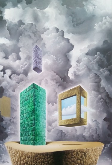 Картина под названием "elements 2" - Diego Alberto Arellano Fajardo, Подлинное произведение искусства, Масло