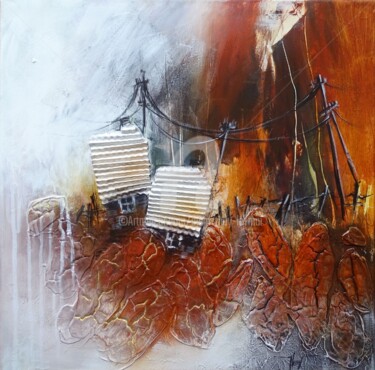 Painting titled "Le village 2" by Diem-Thuy Le Mai, Original Artwork, Acrylic